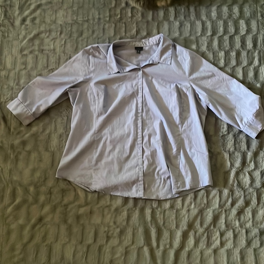 Striped button down-decently worn-good condition-size 2X